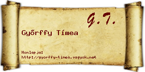 Győrffy Tímea névjegykártya